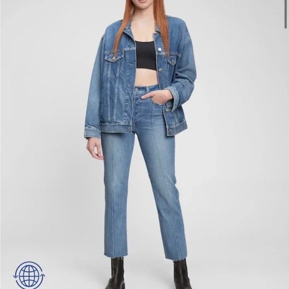 GAP Cheeky Straight High Rise Blue Denim Jeans